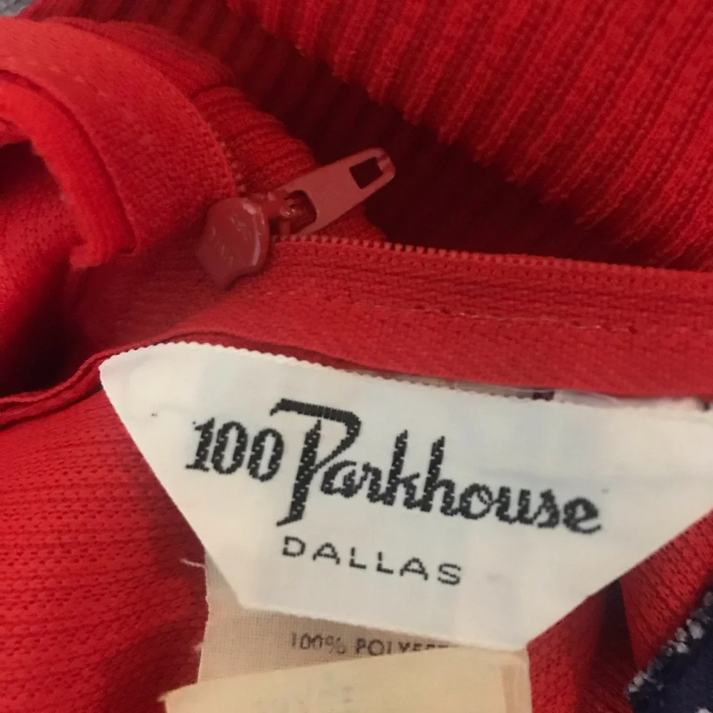 100parkhouse  red white blue vintage dress tag size says 10